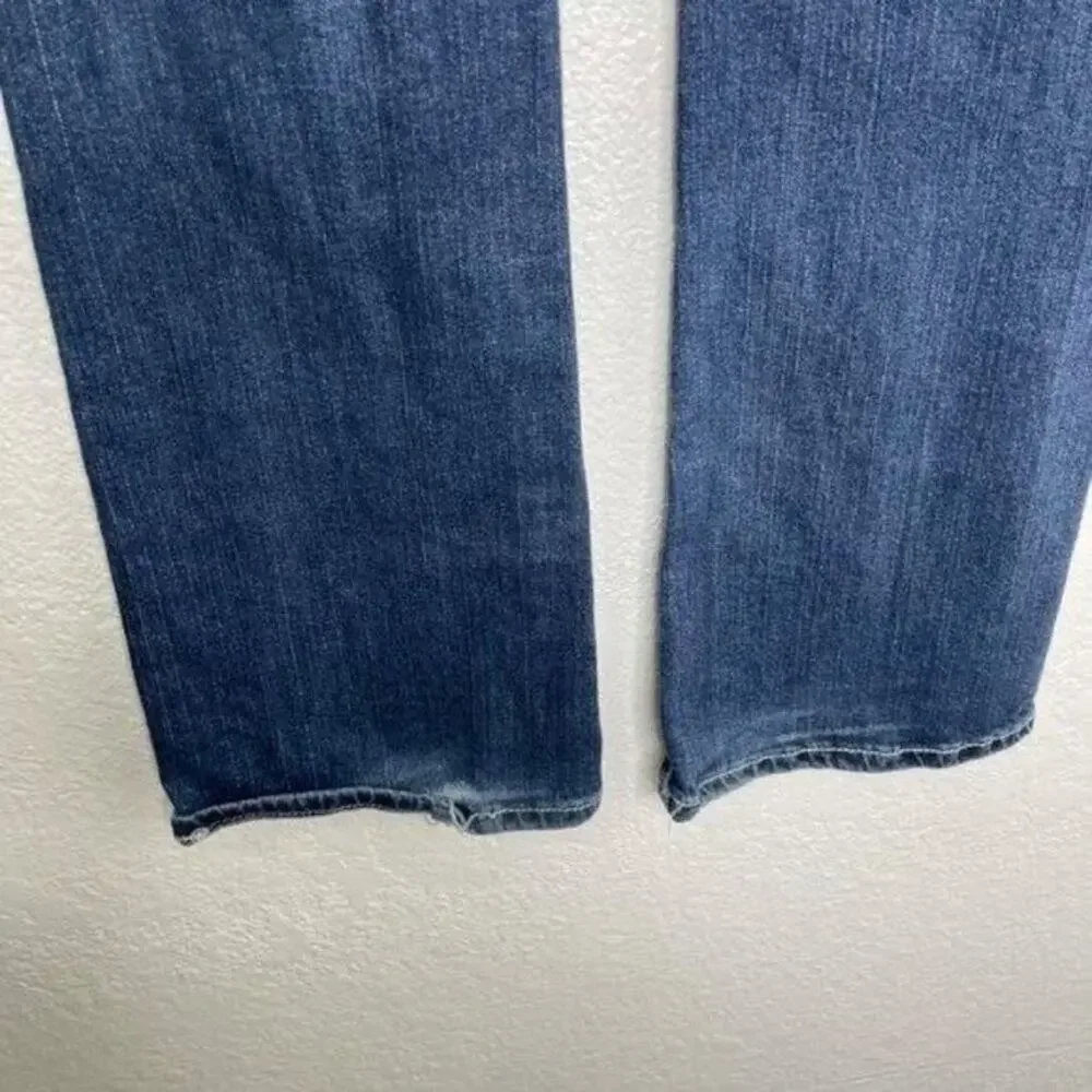 Maurices Womens Jeans Size 30 Premium Denim Blue Dark Wash Bootcut Embroidered - Picture 11 of 14